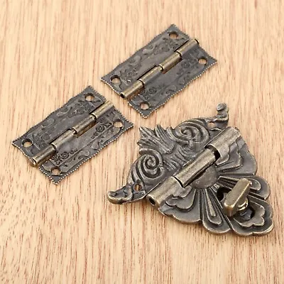 European Style Chest Suitcase Jewelry Box Latch Clasps Trinket With 2pcs Hinges • $6.59