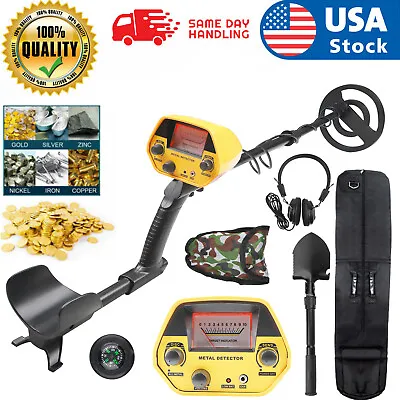 LCD Metal Detector Waterproof Gold Digger Deep Sensitive Hunter Coil Searcher • $45.59