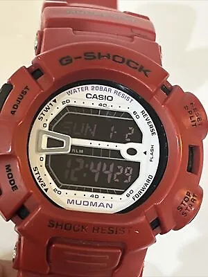 Casio G-Shock Mudman Red G-9000MX-4D (3031) Men's Watch NEW BATTERY! • $113.75