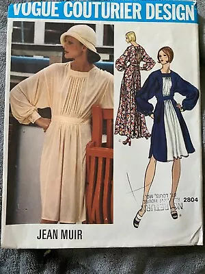 Vintage Vogue Couturier Design Pattern #2804  Jean Muir  Size 10 • $13.95