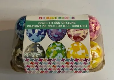 Kid Made Modern Confetti Egg Crayons Pack Of 6 - Brand New! • $4.97