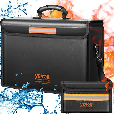 VEVOR Fireproof Document Box 2000℉ Folding Fireproof & Waterproof Document Bag • $29.99