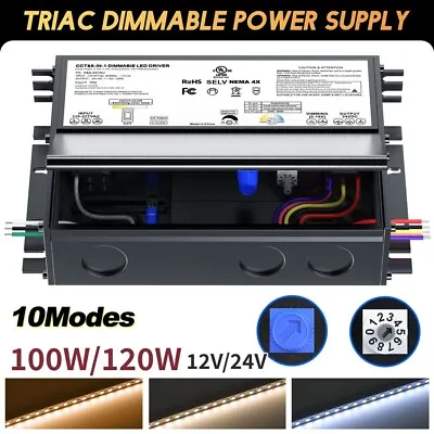 12V/24V 100w/120W Power Supply Driver TRIAC Dimmable Transformer For LED Lights • $69.99