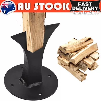Wood Splitter Wedge Heavy Duty Firewood Kindling Splitter Manual Log Splitter AU • $32.99