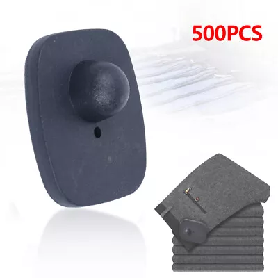 500pc Hard Tags +Pins EAS Clothing Security Mini 8.2 MHZ Hard Anti Theft 43*50mm • $41.80