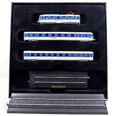 Transalpin Three Part Train & Track Model Railway Collectable Z Gauge Guage • £14.99