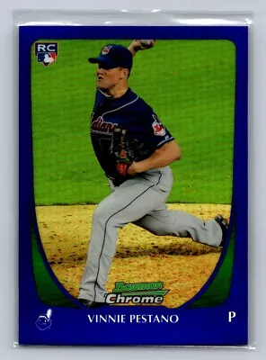 2011 Bowman Draft Chrome Blue Refractor Vinnie Pestano #73 Rookie RC B1-S1 • $2.29