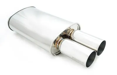 Megan 3  Universal Exhaust Muffler Dual Tips M-dt Turbo Na Jdm Dtm • $144.22