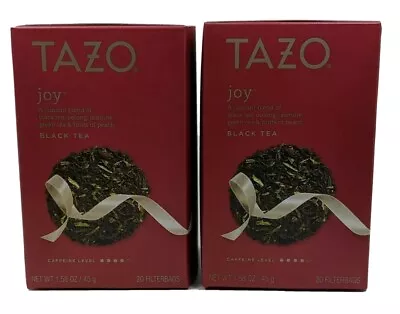 £20.02 • Buy Tazo Joy Black Tea 2 New Boxes 20 Packets Each Sealed Filtered Bags 
