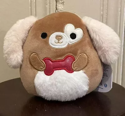 Squishmallow Delroy The Dog 4.5 Inch Valentines Edition - NWT Kellytoy Vday • $12.99