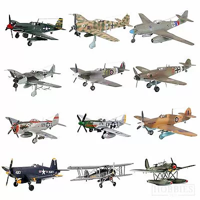 £16.99 • Buy Revell Model Kits WW2 Aircraft Plane Spitfire Hurricane Focke Wulf Mustang 1:72