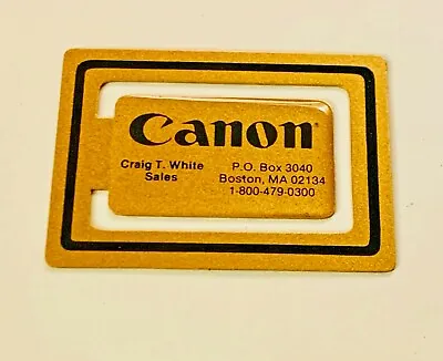 Vintage Canon Photo Camera Money Clip Boston MA Advertising Sales 1980s • $3.25