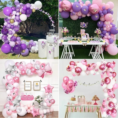 $14.99 • Buy Balloon Garland Birthday Wedding Baby Shower Butterflies Decor Balloon Arch Kit