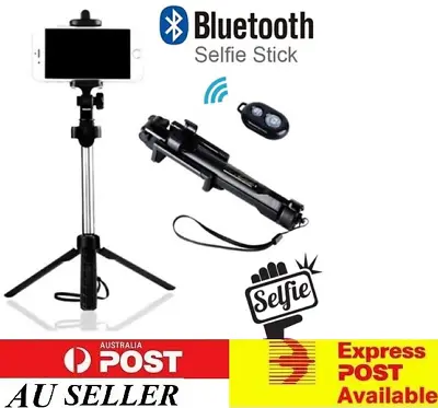 $13.49 • Buy Wireless Bluetooth Tripod Rotating Remote Selfie Stick For IPhone Samsung Mobile