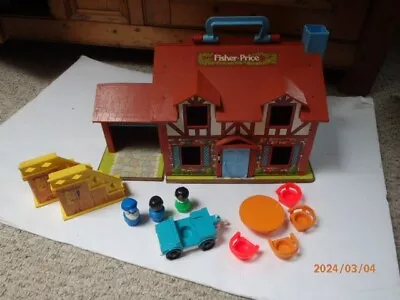 Fisher Price Tudor Cottage Doll House 1980 #952 Plus Accessories • $21.99