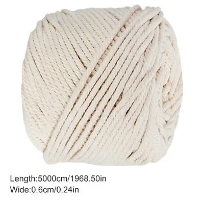 3mm 4mm 5mm 6mm Macrame Rope Twisted String Cotton Cord For Handmade Natural • $21.32