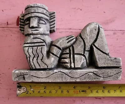 Travel Souvenir HEAVY Stone  Chac-Mool Mayan Mini Sculpture Mesoamerican Figure • $12.99