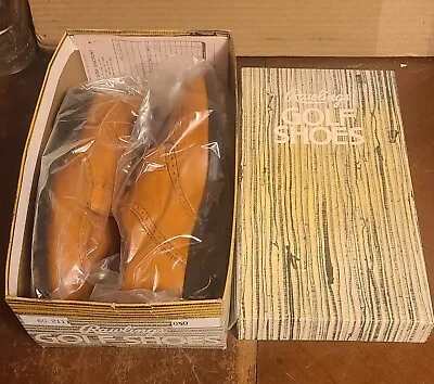 Vintage Rawlings Dress Golf Shoes 10-1/2 D 60-2111 NICE Brown Tan With Box PICS • $24.99