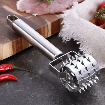 Stainless Steel Rolling Loose Meat Hammer Meat Tenderizer Meat Loosener Roller • £5.18