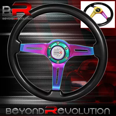 Universal Deep Dish Black Neo Chrome Center Steering Wheel Frame Type-R • $74.99