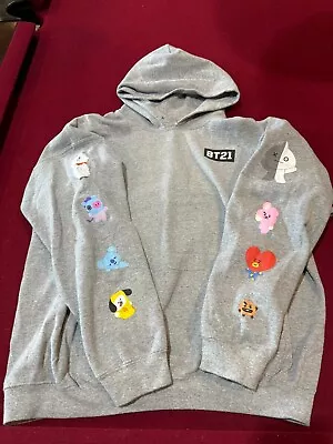 BT21 BTS Bangtan Boys 21st Century Hoodie Sweatshirt Size 2XL Gray • $19.99