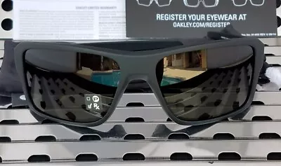 New Oakley 9380-0166 DOUBLE EDGE Sunglasses Matte Black/Dark Gray Lenses • $119.99