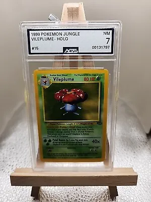 AGS 7 NEAR MINT Pokémon TCG Vileplume Jungle 15/64 Holo Unlimited Rare • $18