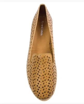 Django Juliette Anson Tan Leather Cut Out Flats Size 39 AU 8 • $109