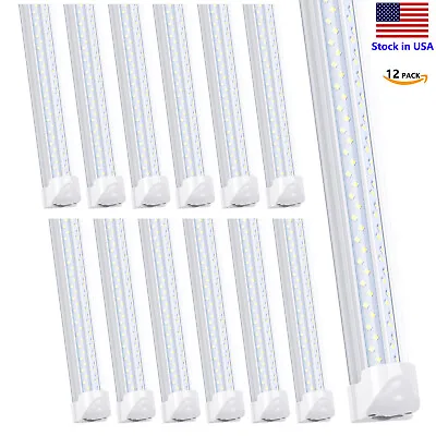 Linkable LED Shop Light Fixture 8FT 120W 14400LM T8 LED Tube Light Garage Light • $193.19