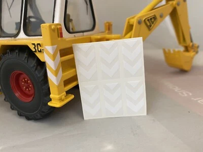 £6 • Buy LEG CHEVRONS X 3 WHITE To FIt BRITAINS JCB 3C ,3CX MARK III DECALS CONVERSION