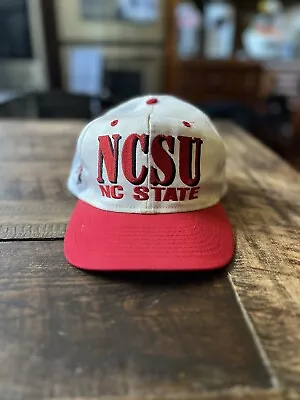$68 • Buy Vintage NC State Wolfpack Sports Specialties Script Snapback College Hat