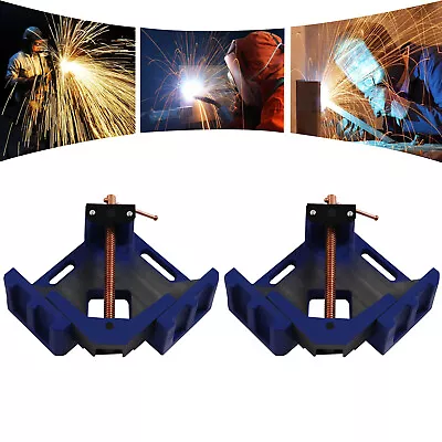 2x 4'' Jaw Welder Welding Molding Angle Corner Clamp Holder Bench Clamp Vise 90° • $59.85