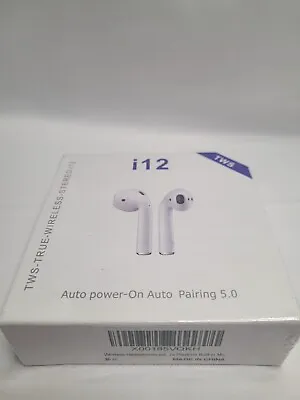 New Bluetooth I12 Wireless Earphones Wireless TWS White Headphones Earbuds ❤ • £11.99