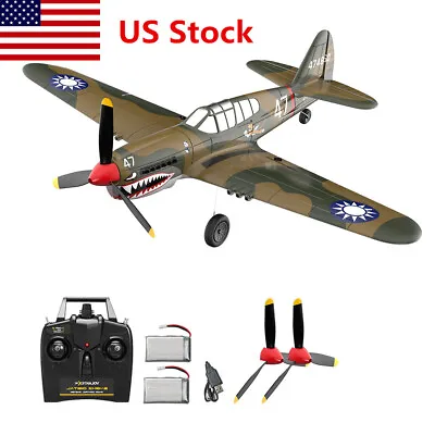 Volantex P40 2.4G 4CH 6Axis Fighter RC Airplane Gyro Fixed Wing Remote Plane Toy • $92.99