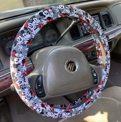 MICKEY & MINNIE MOUSE Steering Wheel Cover /Cute Mickey Auto Accessories & Gifts • $14.95