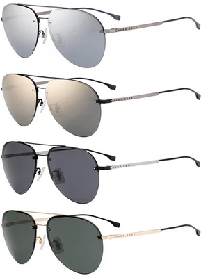 $44.99 • Buy Hugo Boss Men's Titanium Semi-Rimless Aviator Sunglasses - 1066FS