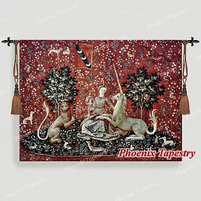 (MEDIUM) SIGHT The Lady & Unicorn Medieval Tapestry Wall Hanging Jacquard Weave • $84.99