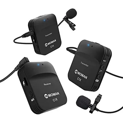 MOMAN C1X 2.4GHz Wireless Lavalier Microphone For Phone Laptop DSLR • $69.99