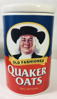 Vintage 1997 QUAKER OATS Ceramic Cookie Jar 120th Anniversary Limited Edition • $36.99