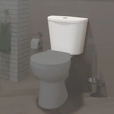 Replacement Toilet Cistern Only Close Coupled Dual Flush Ceramic WC White • £35.97