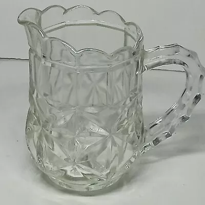 Antique Art Delco Pressed   Molded Creamer 4.25in Sauce Pourer Pitcher • $140.97