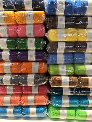 Basics Knitting Wool Pack Of 5 X 100g Acrylic Polyester Yarn 3mm 44 Colours • $22.95