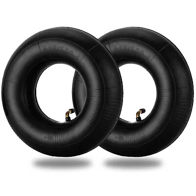 2pcs 4.10/3.50-4 Wheelbarrow Inner Tube Trolley Tyre Bent Valve Garden Tractor • £8.45