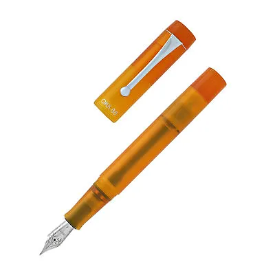 $120 • Buy Opus 88 Demonstrator Fountain Pen - Orange - 1.5mm Stub Nib NEW In Box