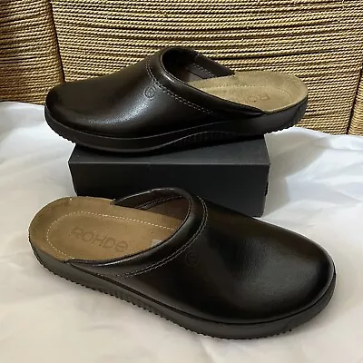 Rohde Soltau Real Leather  Men's Clogs  House Shoes Slippers Uk 9 43 • £23.99