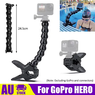 Serpentine Arm Jaws Flex Clamp Mount Clip + Neck For GoPro HERO 9/8/7/6/5/4 • $20.97