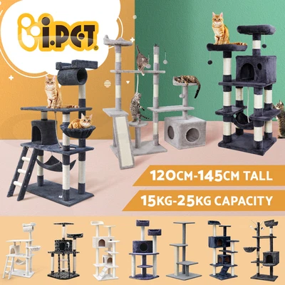$137.96 • Buy I.Pet Cat Tree Tower Scratching Post Scratcher Wood Condo House Trees Bed Toys