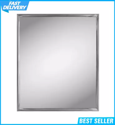 Silver Trim Wall Mirror Home Decor Wall Bathroom Living Room Mirror 10x12 Inches • $8.96