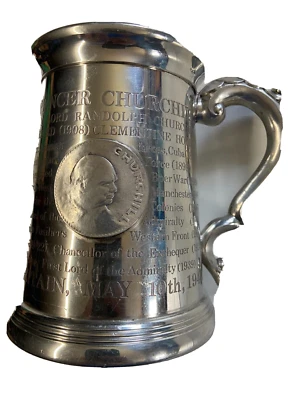 £85.84 • Buy SHEFFIELD ENGLAND Vintage Winston Churchill English Pewter Jug
