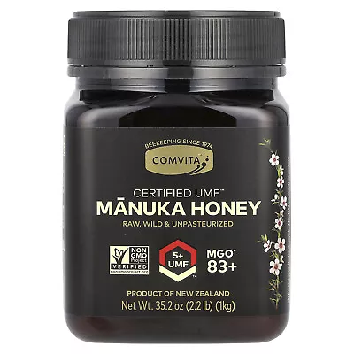 Raw Manuka Honey Certified UMF 5+ (MGO 83+) 2.2 Lbs (1 Kg) • $59.99